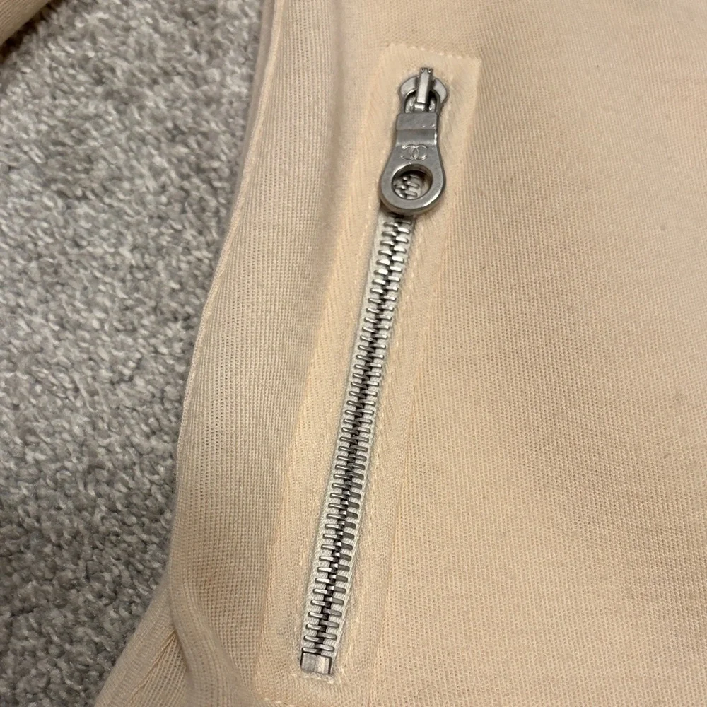 CHANEL Ivory Biker Jacket with Zipper Accents - Picture 3 of 15